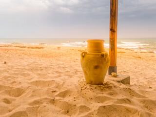 Landscape in a beach in Hammamet, Tunisia