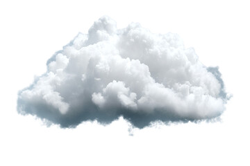 A Fluffy White Cloud Isolated, Perfect for Representing Weather, Dreams, or Heavenly Concepts