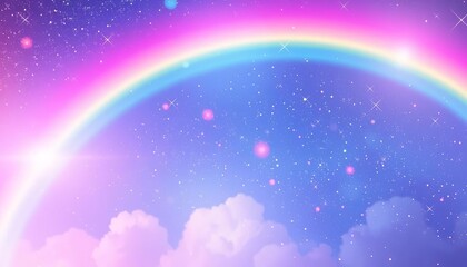 Rainbow pastel unicorn sky, glittering galaxy candy, watercolor light, holographic abstract , unicorn,  light