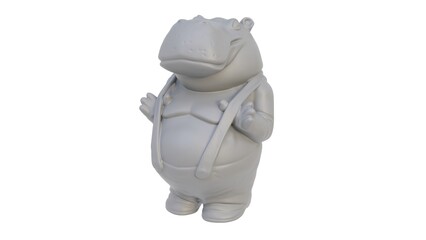 3d render of a bigfoot figure on a light background. 3d render.