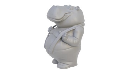 3d render of a bigfoot figure on a light background. 3d render.