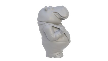 3d render of a bigfoot figure on a light background. 3d render.