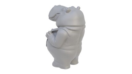 3d render of a bigfoot figure on a light background. 3d render.