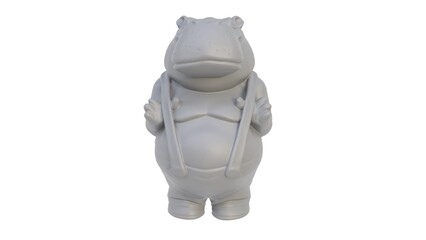 3d render of a bigfoot figure on a light background. 3d render.
