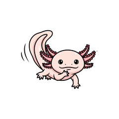 cute axolotl pet icon very cool