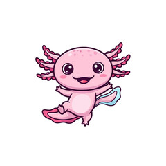 cute axolotl pet icon very cool