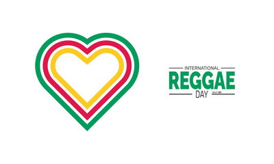 International Reggae Day background illustration. Holiday concept. 
Utilize for background, banner, placard, card, and poster design template with  professional  illustraion design 
