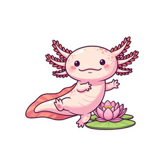 cute axolotl pet icon very cool