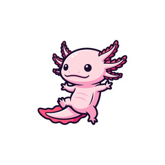 cute axolotl pet icon very cool