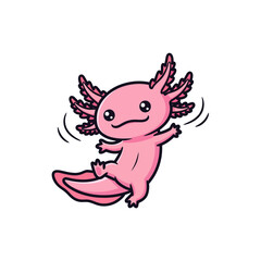 cute axolotl pet icon very cool