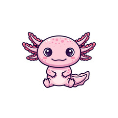 cute axolotl pet icon very cool