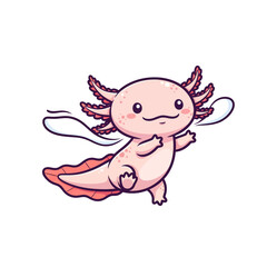 cute axolotl pet icon very cool