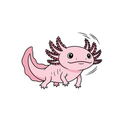cute axolotl pet icon very cool