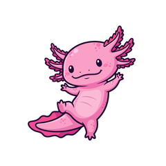 cute axolotl pet icon very cool