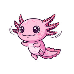 cute axolotl pet icon very cool