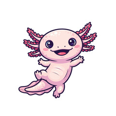cute axolotl pet icon very cool
