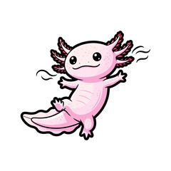 cute axolotl pet icon very cool