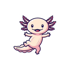 cute axolotl pet icon very cool