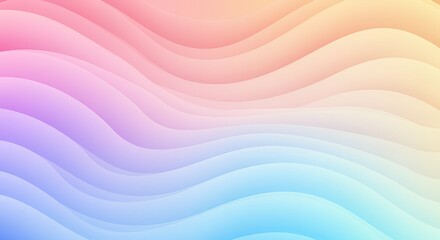 Obraz premium Abstract Green Blue Pastel Wavy Lines Background