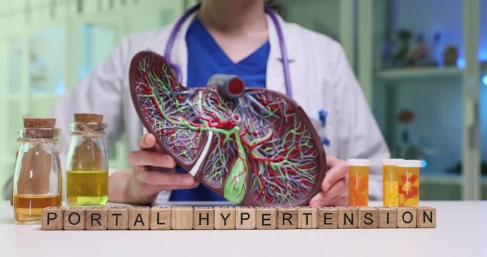 Delve into the complex details of portal hypertension by employing a liver model alongside relevant medications