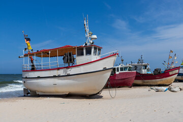 Kutry rybackie Jarosławiec, port rybacki.  © Jarosław