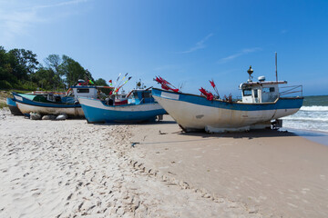 Kutry rybackie Jarosławiec, port rybacki.  © Jarosław