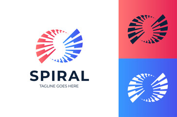 spiral letter s logo. S logotype leading lines and road concept design. Letters with geometric design