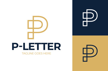 minimal p letter logo. letter P logo with a simple monogram concept. Creative Idea logos designs Vector illustration template