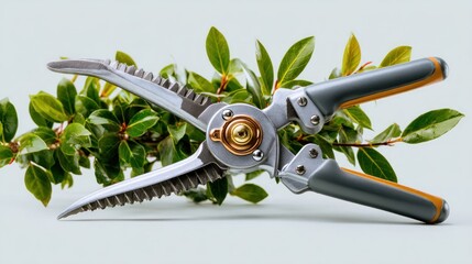 Pruning shears and fresh greenery
