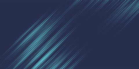 Abstract blue banner design vector, dynamic sporty horizontal background template for media promotion or web banner, eps10.