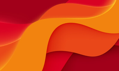 Red and Yellow Abstract Wave Background Illustration