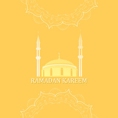 Vector illustration of religion Islam Quran Ramadan. In the name of Allah the Merciful, the Merciful! Lantern symbol on a beautiful background.