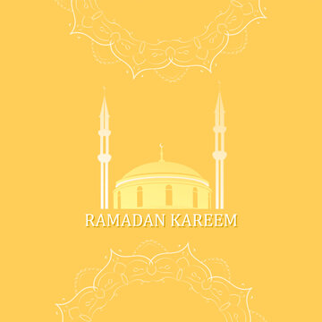 Vector illustration of religion Islam Quran Ramadan. In the name of Allah the Merciful, the Merciful! Lantern symbol on a beautiful background.