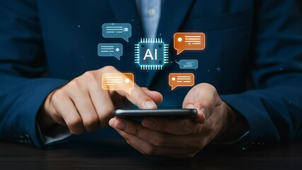 AI Chatbot on Mobile: Using Artificial Intelligence for Communication & Business | AI, Technology, Chatbots - Powered by Adobe