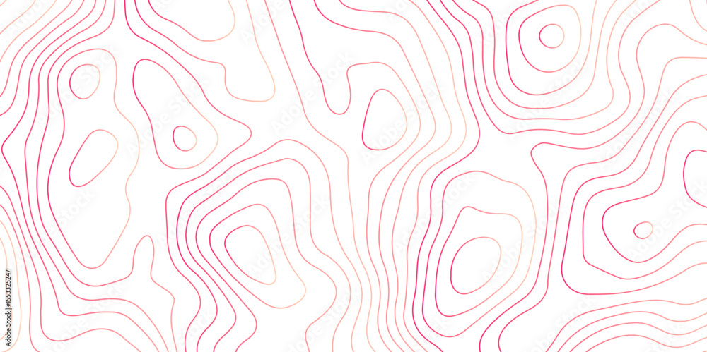 Poster abstract topographic map contour, white background and colorful wave lines pattern texture. geograph