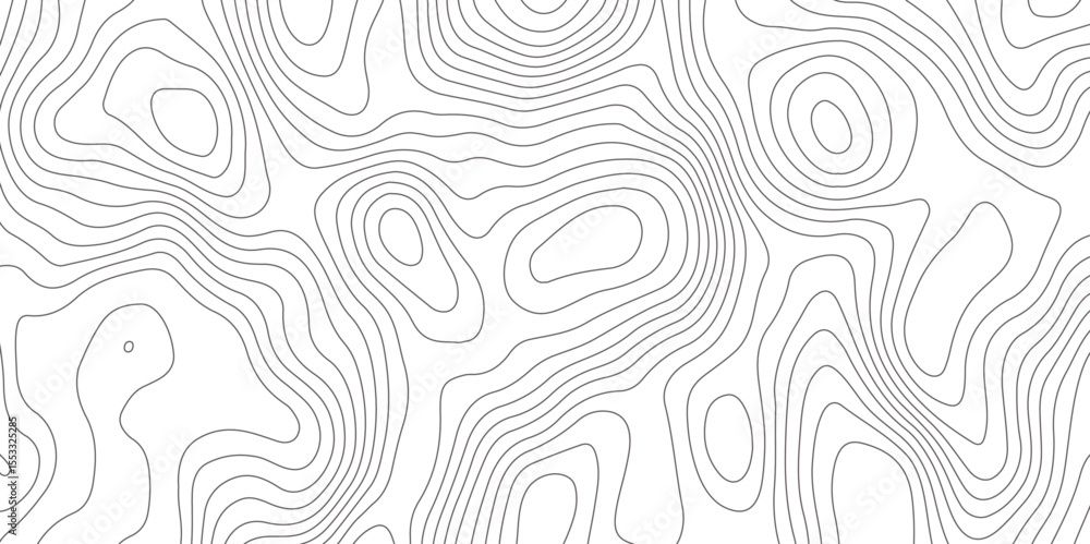 Poster abstract topographic map contour, white background and black wave lines pattern texture. geographic 