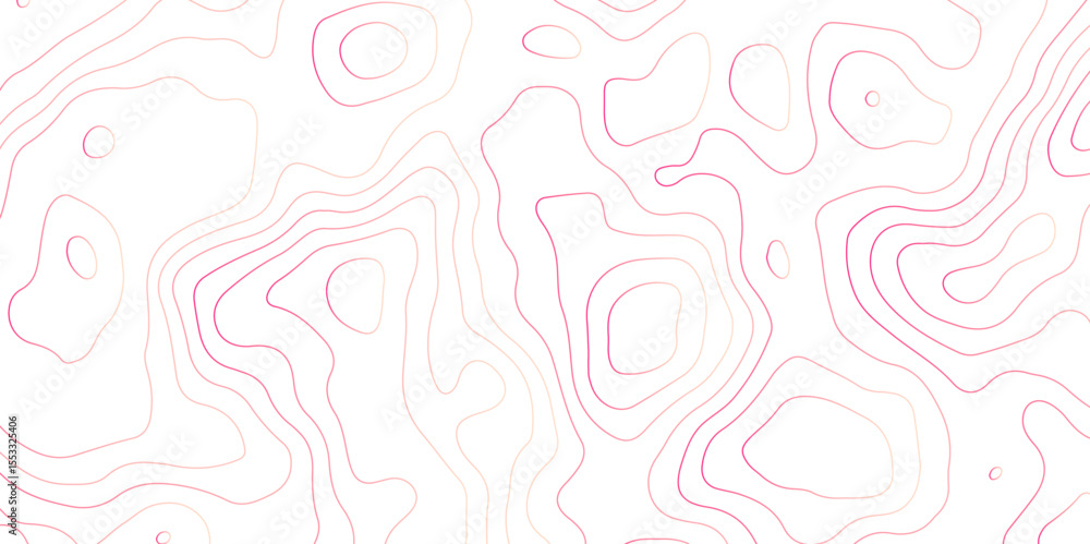 Poster abstract topographic map contour, white background and colorful wave lines pattern texture. geograph