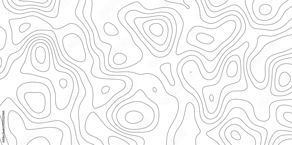 Poster abstract topographic map contour, white background and black wave lines pattern texture. geographic 