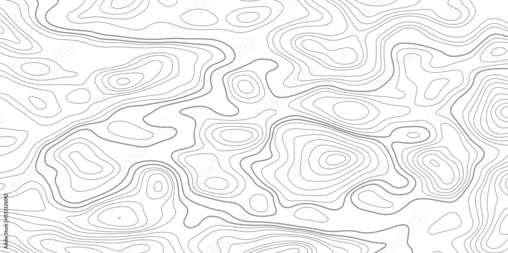 Poster abstract topographic map contour, white background and black wave lines pattern texture. geographic 