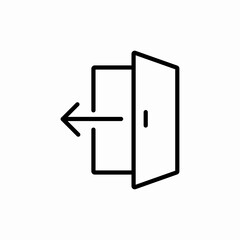 door exit entrance icon vector sign