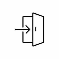 door entrance open icon vector sign