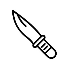 knife on a white background
