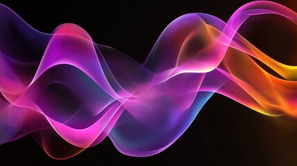 Abstract flowing waves of vibrant color