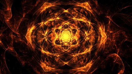 Fototapeta premium Abstract fiery mandala design