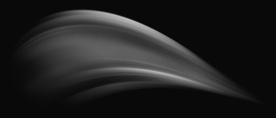 Soft curved monochrome gradient light streak black and white, motion blur noise grain texture. movement sport energy luxury minimal modern design background, website header banner poster backdrop.