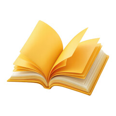Open gold book, pages spread