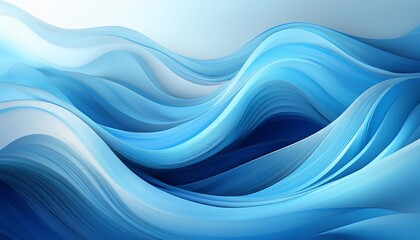 Fototapeta premium soft blue waves flow seamlessly in an abstract background composition