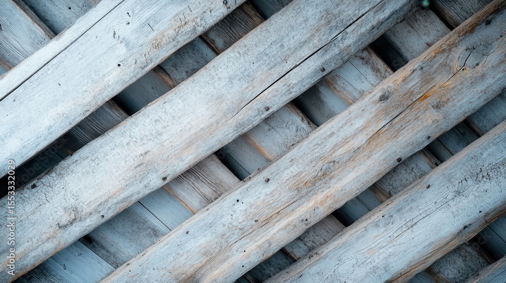 Poster a beautifully arranged geometric pattern of weathered wooden planks creates a visually striking back
