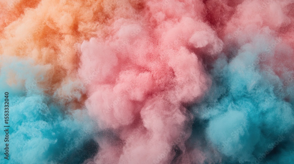 Poster vibrant clouds of colored smoke swirl elegantly against a contrasting backdrop, creating a dynamic a