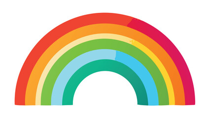 Obraz premium Colorful cartoon rainbow illustration with transparent background for creative projects